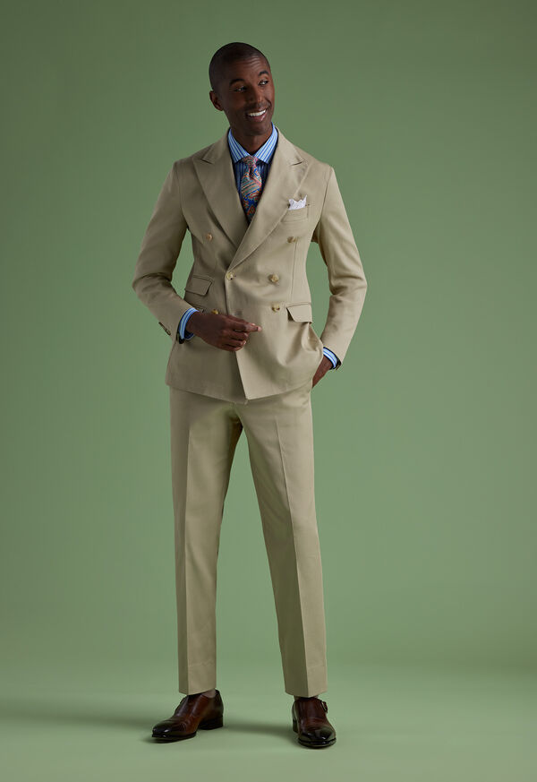 Paul Stuart Khaki Double Breasted Suit Look, image 1